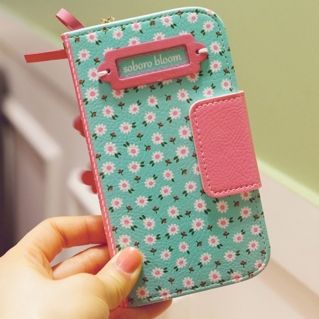아리랑몰 소보로블룸Soboro Bloom Pink 휴대폰 지갑형